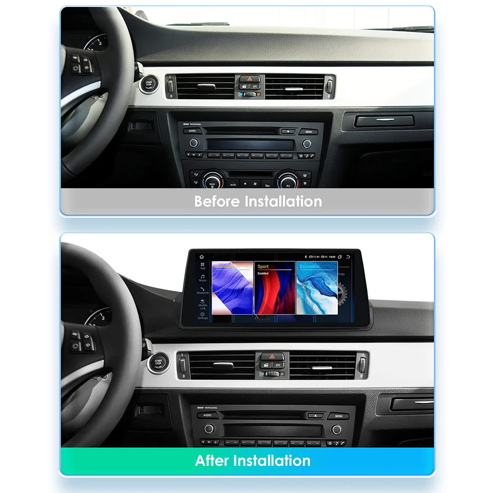 Android Car Radio 10 Inch for Bmw E90 with Auto Dvd Player and Car Radio Bluetooth and Back up Camera 3 Series Android Dashboard