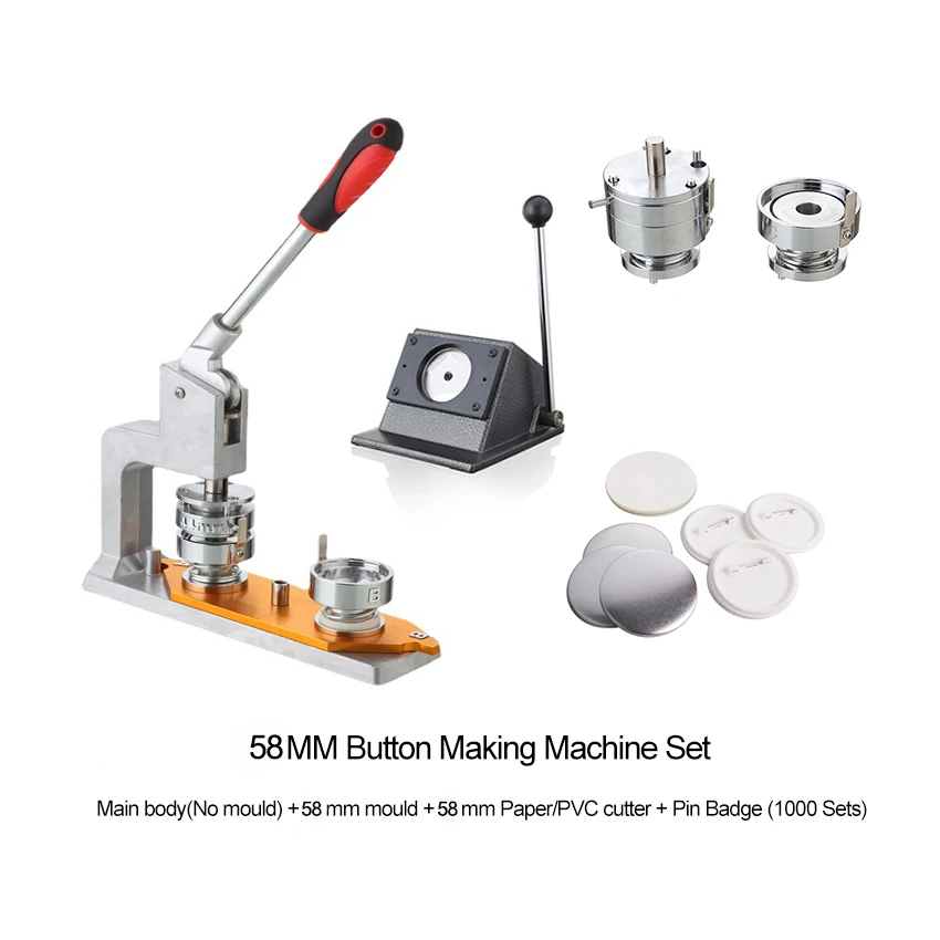 Производитель металлических кнопок 58 мм Высокоэффективная машина для изготовления значков брелоков и магнитов с круглой формой