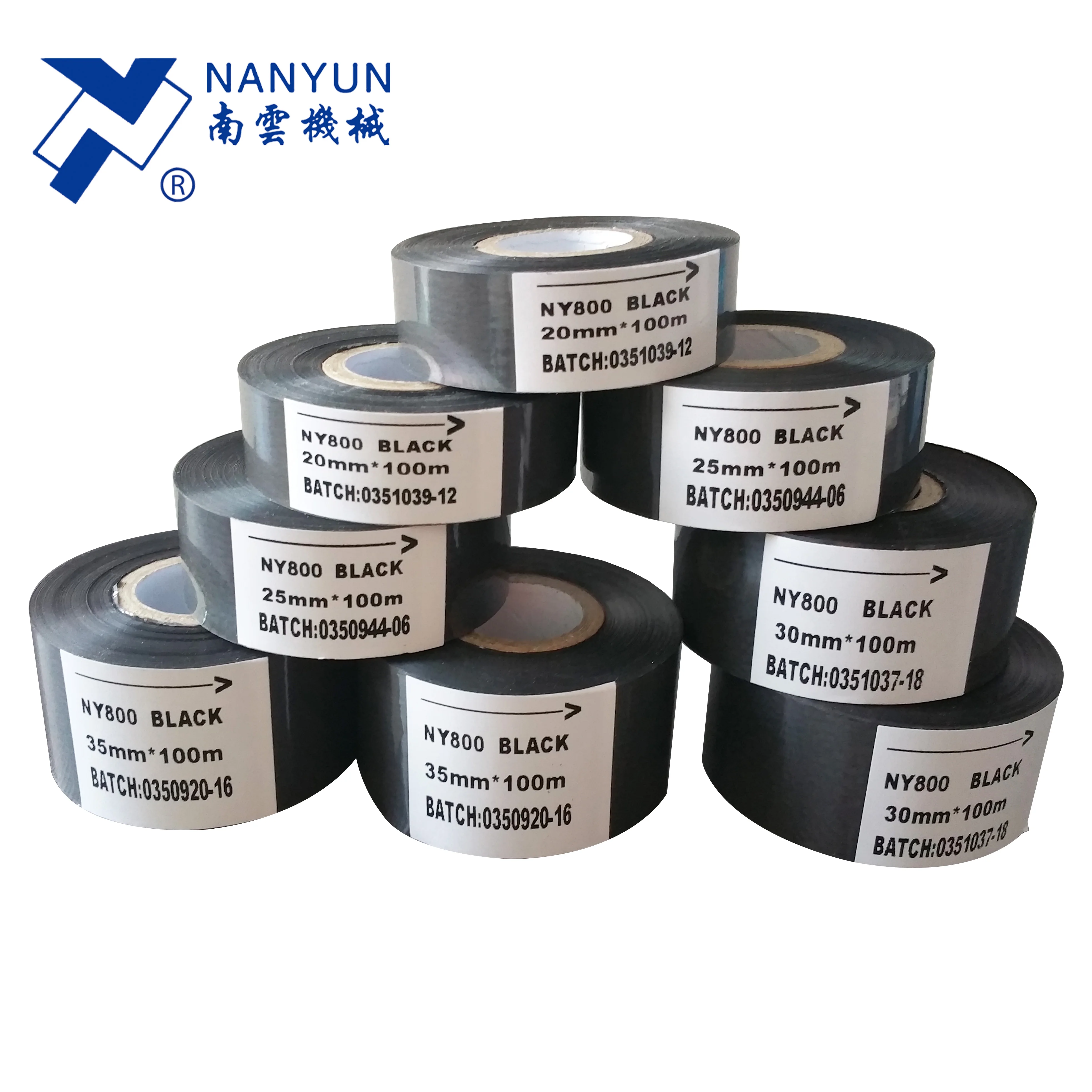 hot stamp tape foil ribbon FC2 FC3 LC1 NY800 SCF900 for mrp expiry date and batch stamping printing machine
