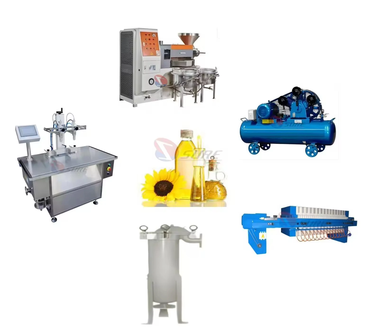 Full Automatic Sunflower Cooking Oil Making Machines Cold Pressed Sunflower Oil Production Line