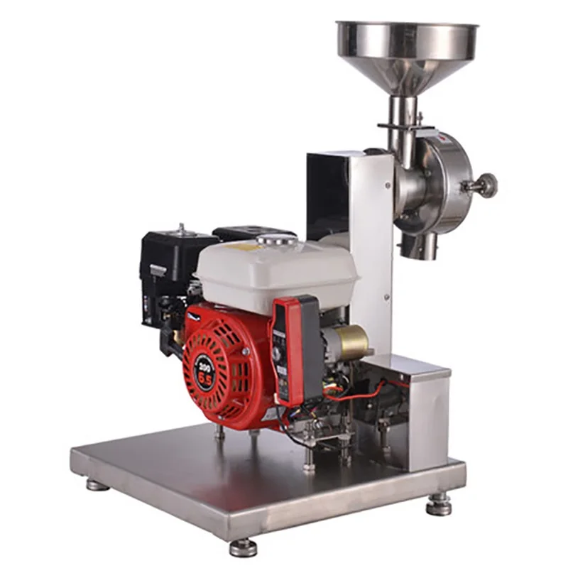 Gasoline Mini Flour Mill Mill Wheat Beans Flour Making Machine Corn Rice Mill Machine