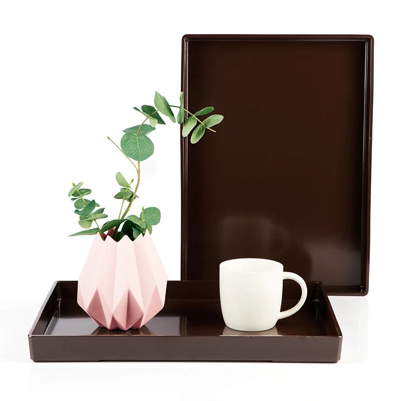 Custom Melamine Coffee Carry Tray With Full-Printing Decal For 5 Star Hotel Use