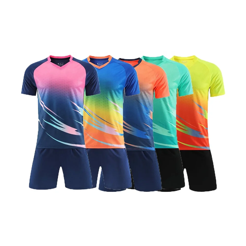 Wholesale Custom Design Breathable Sublimation Soccer Jersey Kits Team Soccer Wear Men Football Uniform