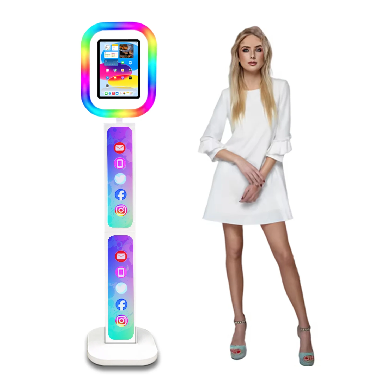 Ovalphoto Booth для Ipad 12 9 дюймов сенсорный экран селфи IPad фотокамера с полетным футляром