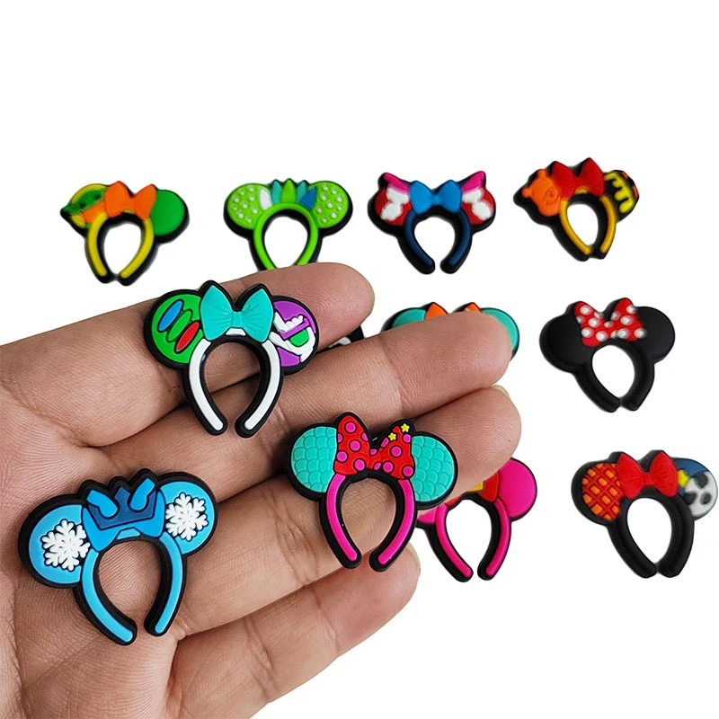 New Arrival Anime Cartoon Minnie Mouse Butterflies Croc Shoe Charms Crock Charms for Croc Shoe Decoration Wholesale