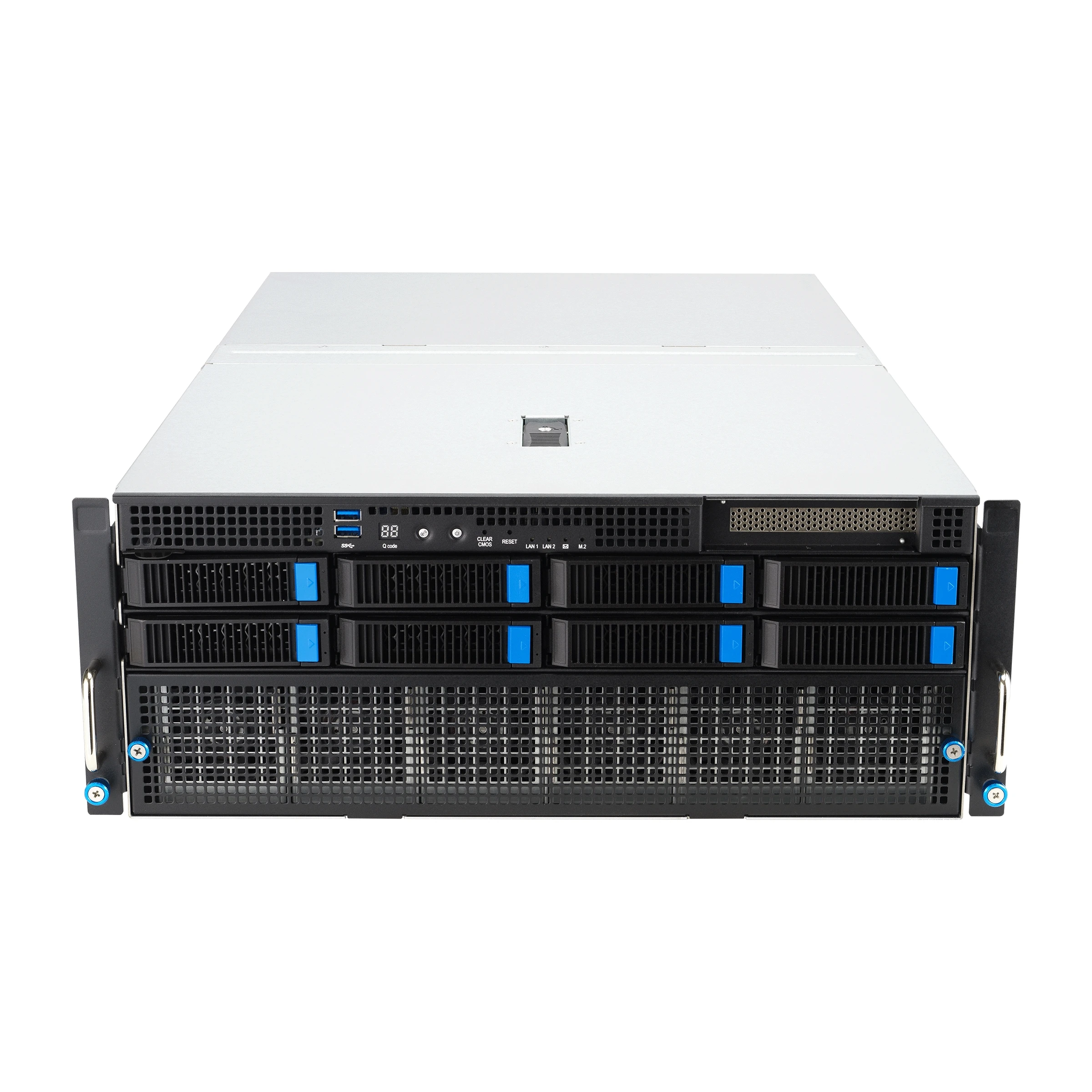 ESC8000A-E12 конфигурация: 8xGPU H100 80 ГБ 2xAmd epyc 9554 оперативная память ddr 5 ECC 4800 мГц 1536 8x hdd 20 ТБ