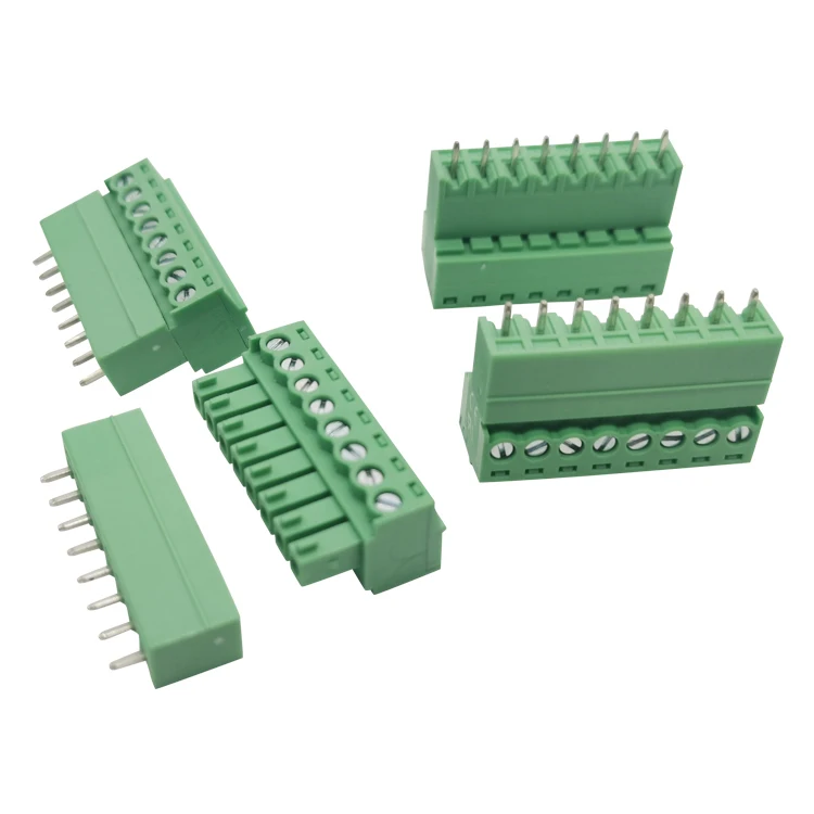 H15EDG 3.81mm pitch 8 pole pcb terminal block pluggable Male Female 8 way Straight 8 Pin header Electronic Connector