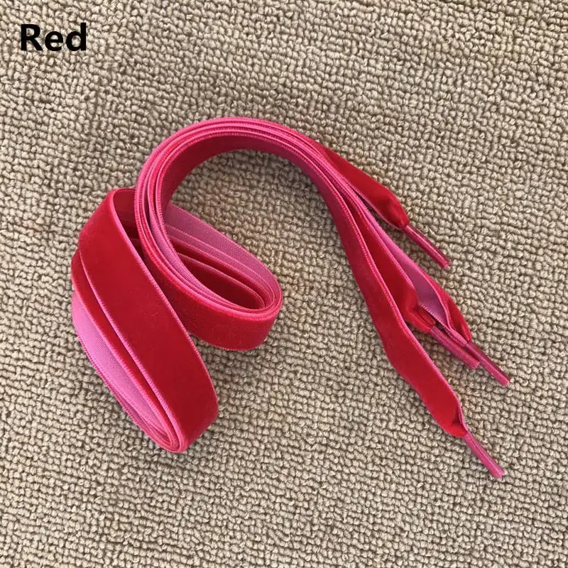 50-200cm Width Velvet Surface Shoelaces Women Men Black White Blue Colorful Leather Sports Casual Shoes Laces