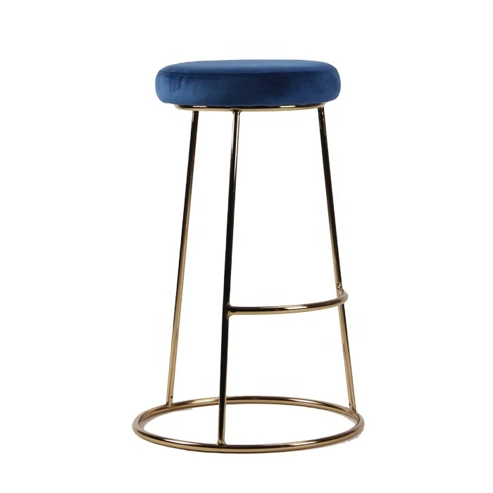 
Оптовая продажа, низкая цена, бархатное сиденье, металлические ножки, Современный барный стул, стальной стул 