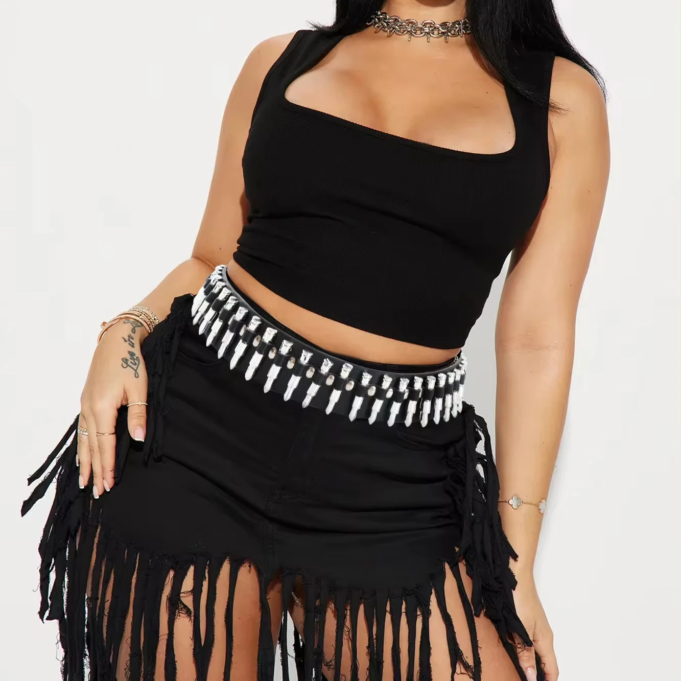 Bullet Rivet Belts Personalized Black Belt Fantastic Pu Leather Belt For Jeans Hip Hop