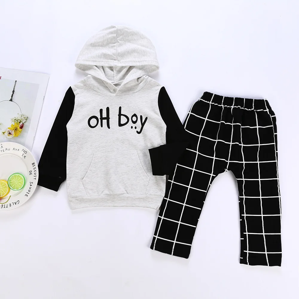 
Spring autumn baby boys hoodies sport suit children clothing set toddler casual kids tracksuit set 