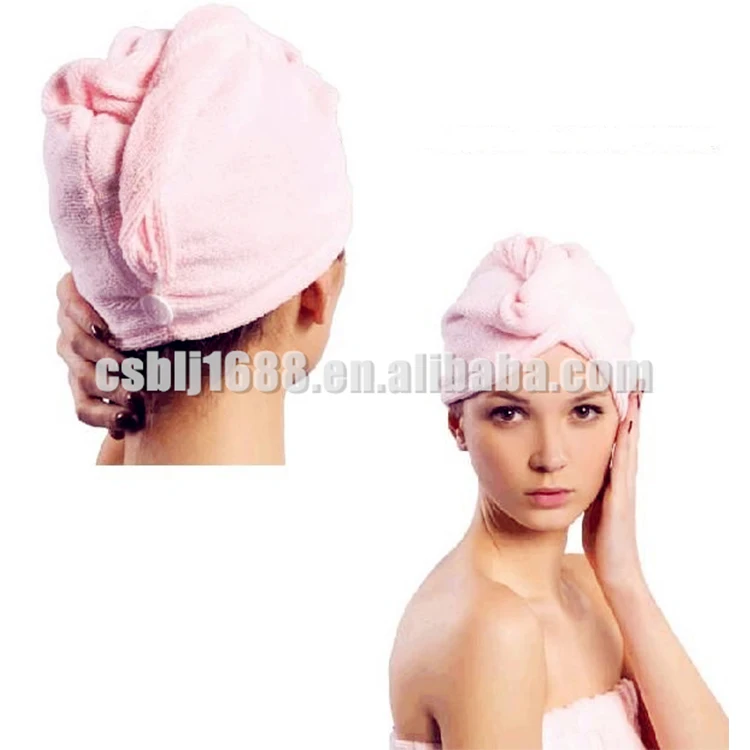 Profession Design Microfiber Super Soft Head Band Wrap Cap& Hat Beautiful Women Shower Caps