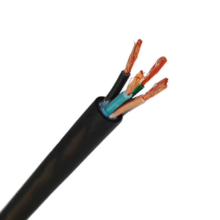 
waterproof flexible PVC rubber Iinsulated flat submersible pump cable 450/750v rubber power cables h07rn8-f 