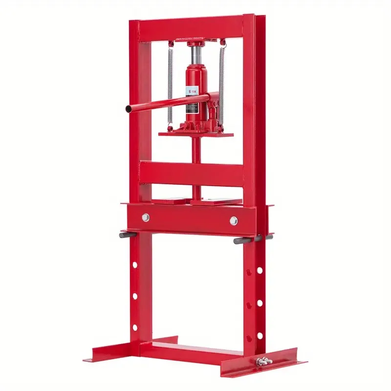 ET Factory  6 Ton Hydraulic Shop Press  H-Frame Garage Floor Hydraulic Benchtop Press with Adjustable Working Table Height