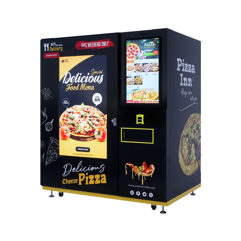 can change order system and add house hot food pizza vending Machine with microwave oven OEM ODM Hot smart food vending machine