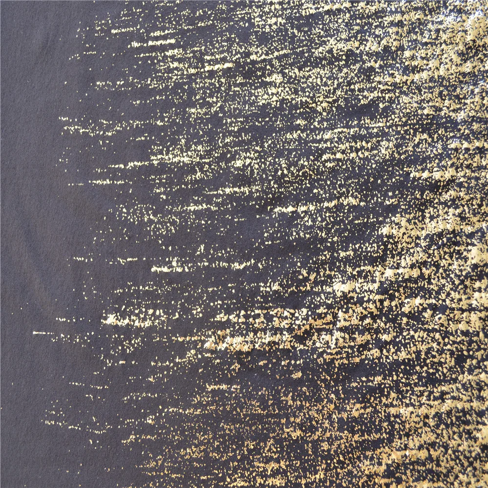 
viscose spandex MVS foil print single jersey knitted fabric for ladies fashion 