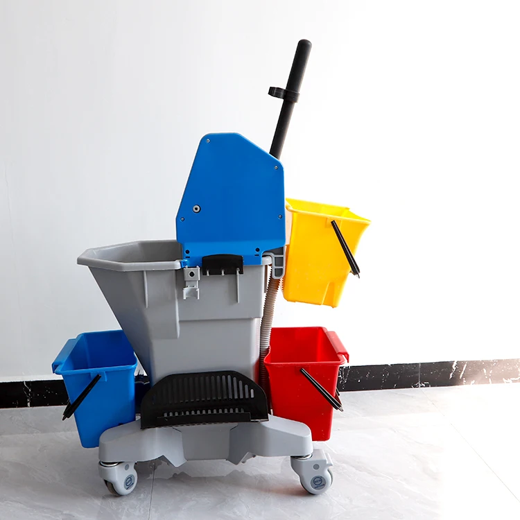 Hotel Equipment Housekeeping Cart Quick Professional Housemaid Medical Cleaning Round Trolleys