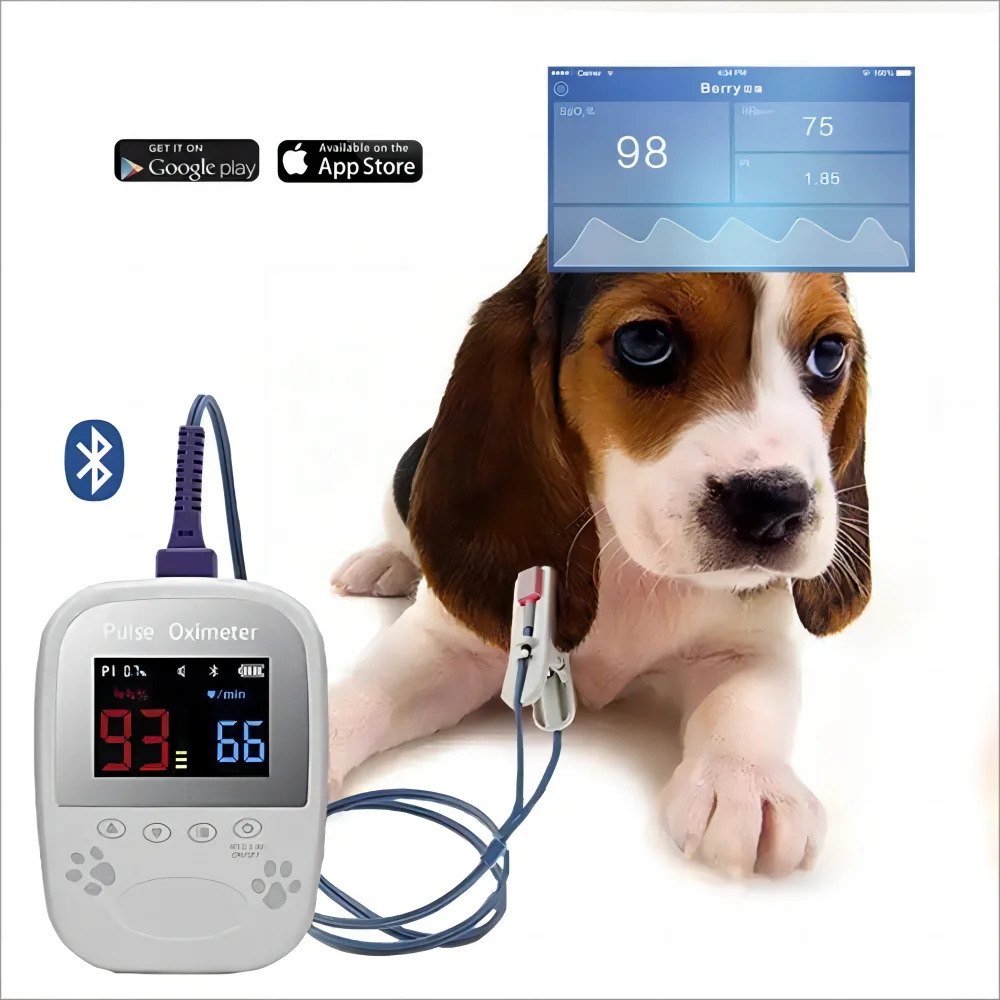 portable vet monitor veterinary pulse oximeter  veterinary multi-parameter monitor for pet cat dog