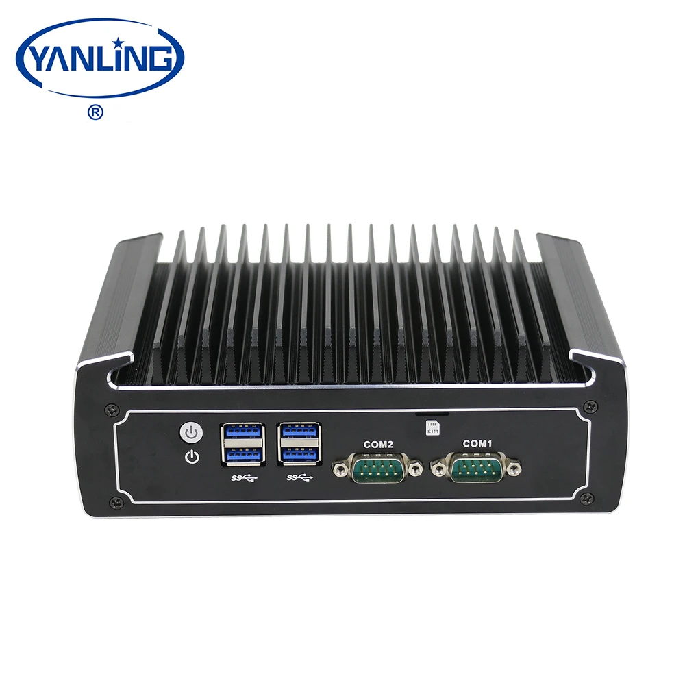Yanling новые 8th Gen Intel Core i5 8250u мини ПК Двойной Lan Ubuntu портативный безвентиляторный микро компьютер с 2 COM