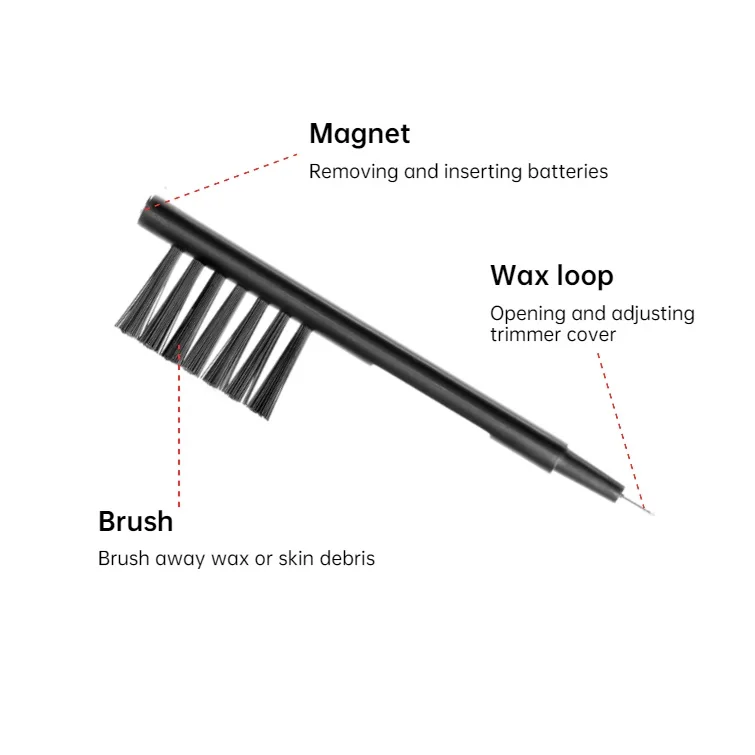 7 bunches Mini Hearing Aid Portable Cleaning Wax Brush with Loop and Magnet for BTE,ITE,ITC,CIC