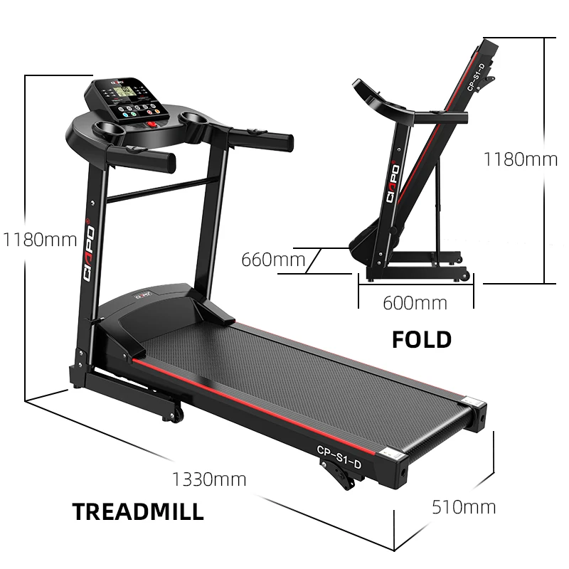  CIAPO Foldable Treadmill Home Use Folding Motorized Cheap Running Machine DC Motor Indoor