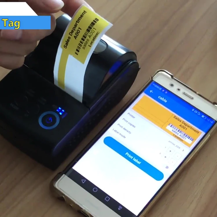  Портативный мини-принтер с именной биркой для офиса и
