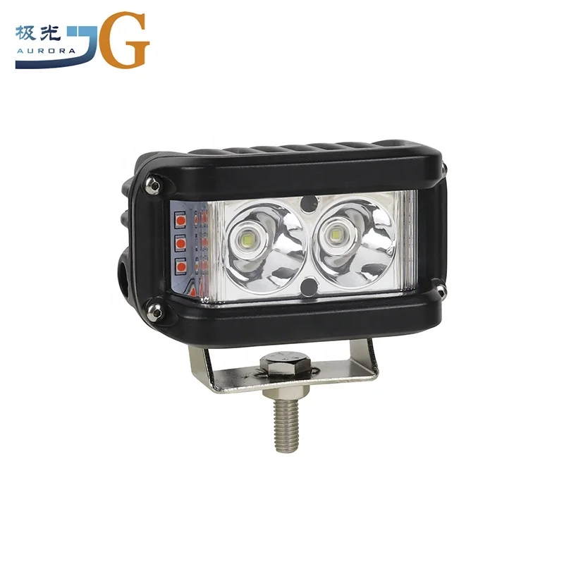 26W Shooter Blue Red Flash Combo Lights Square Driving Fog Light Led Offroad Work Auxiliary Lights for Motorcycles UTV ATV