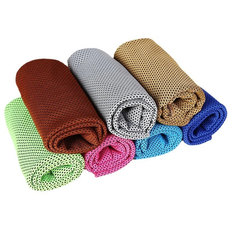 Custom Ice Microfiber Soft Breathable Yoga Sport Gym Workout Camping Chilly Cooling Towel