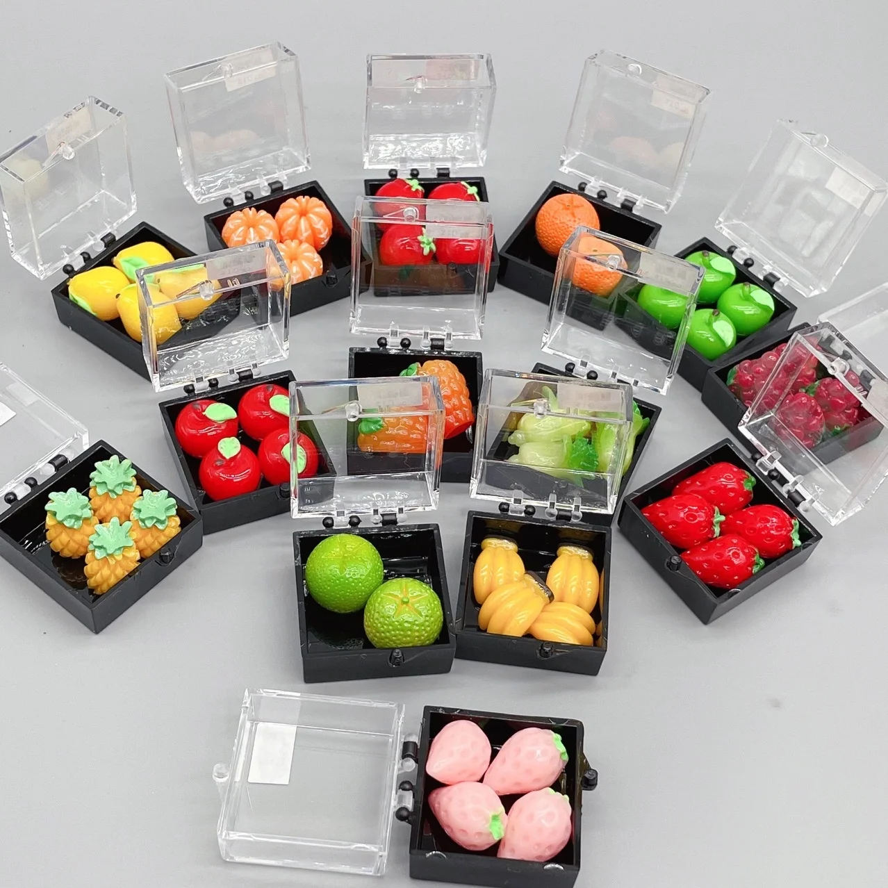 Dollhouse Boxed Vegetable & Fruit Shape dessert Set Miniature Food Play Accessories Bjd food