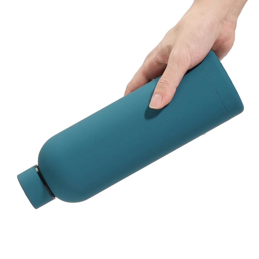 Stock Color Mix Custom Logo Vacuum Bottle 500ml Rubber Hot Water Bottle Office Sports 12Hours Thermos