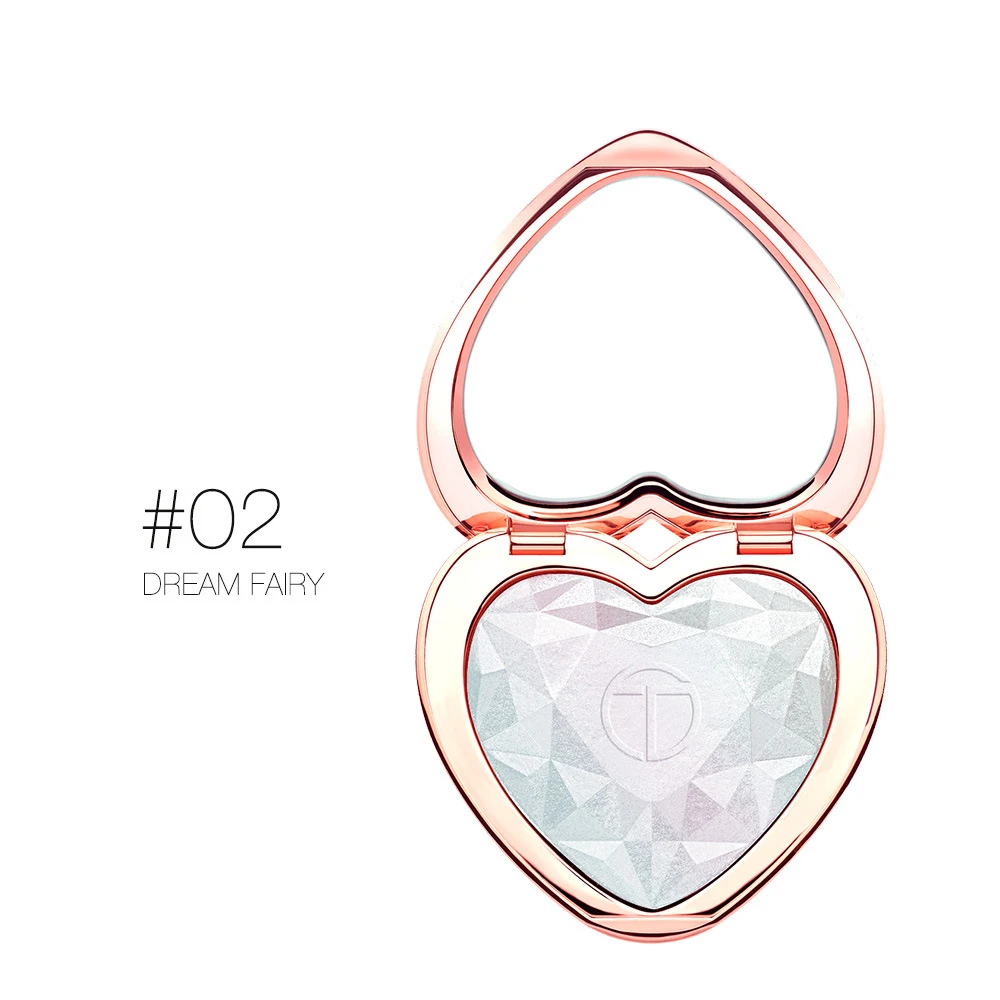 New product beauty heart-shaped highlight powder natural three-dimensional highlight face brightening and repairing powder