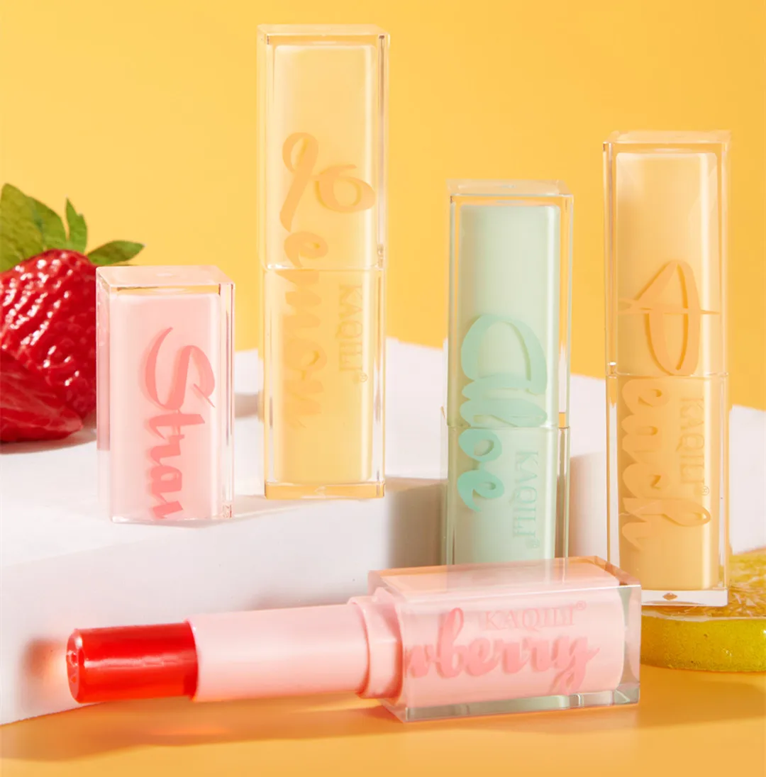 
Crystal lipbalm long lasting moisturizing jelly lip care cream temperature change lipstick fruit flavor lipbalm 