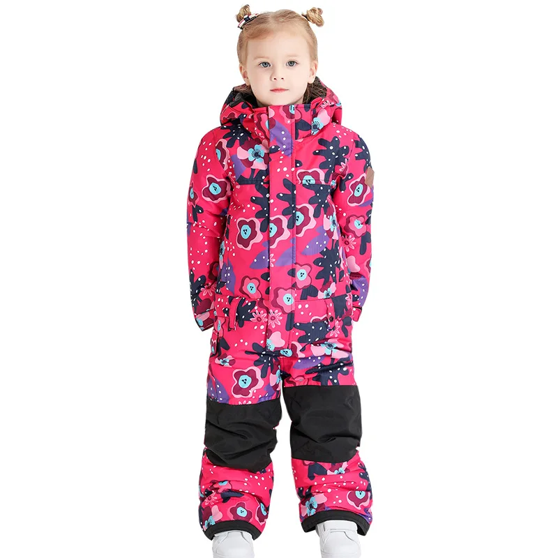 Hot Sales One Set Boys  and Girls Children  Winter Outdoor Skiing Snowboarding Waterproof Sport suit