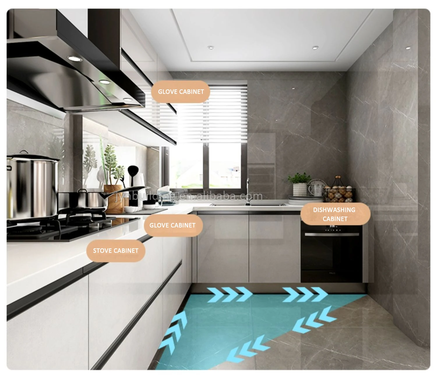 Custom Modern kitchen vanity Luxury Black Melamine Modular Kitchen Cabinets Matte Acrylic Designs Kitchen Cabinets Sets