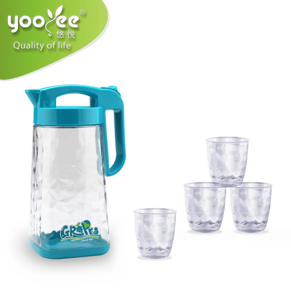 Water Pots Water Cooler Jug Juice Jug & Kettles Plastic Juice Pitcher China with 4cups 4000 Sets 59.5x33x54cm Everyday Support