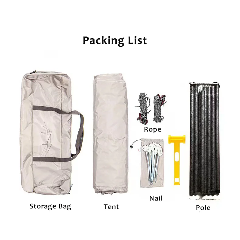 Size Custom Portable Rainproof Pop Up Beach Tents Camping Sun Shelters White Outdoor Canopy Tents with Storage Bag