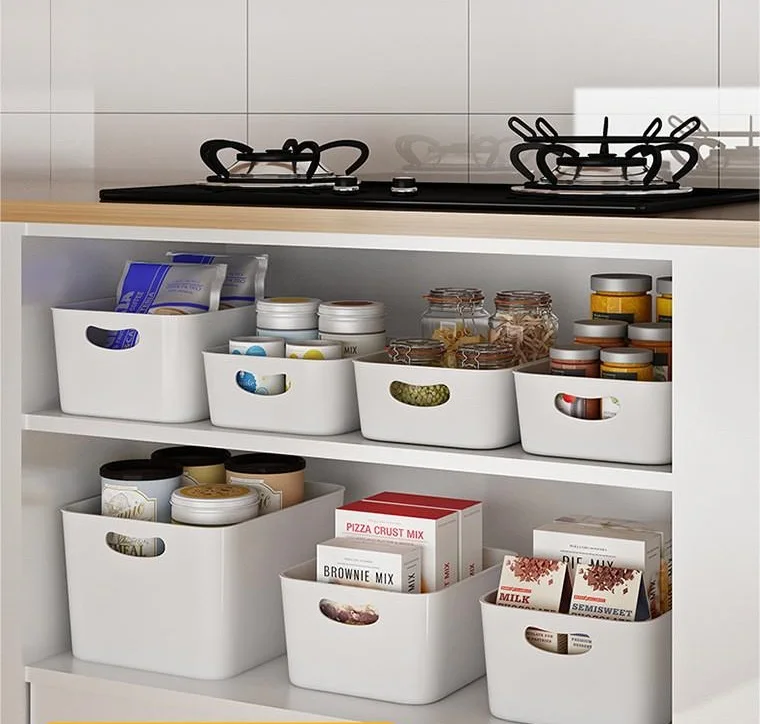 Closet Plastic Basket Tabletop Sundries Snacks Cosmetic Storage Boxes Cabinet Storage Container Home Storage & Organization