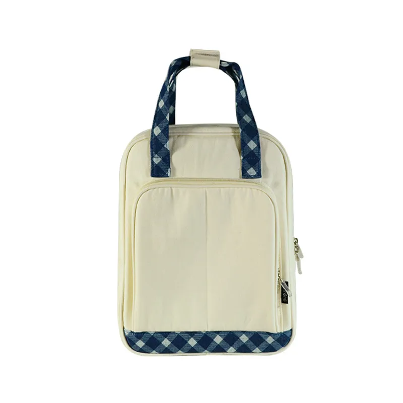 vietnam Waterproof Canvas with Glue Coating Baby Diaper Bag Backpack Large Capacity Nappy Bags with Insulated Pockets