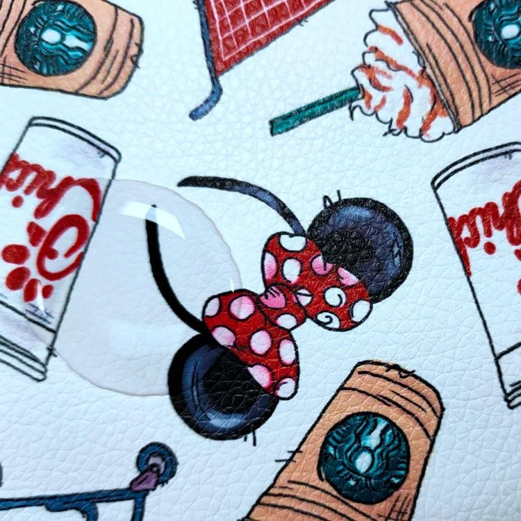 
Cartoon Pattern Printed Synthetic Artificial Leather Vinyl Fabric Custom Digital Printing Faux Leather 