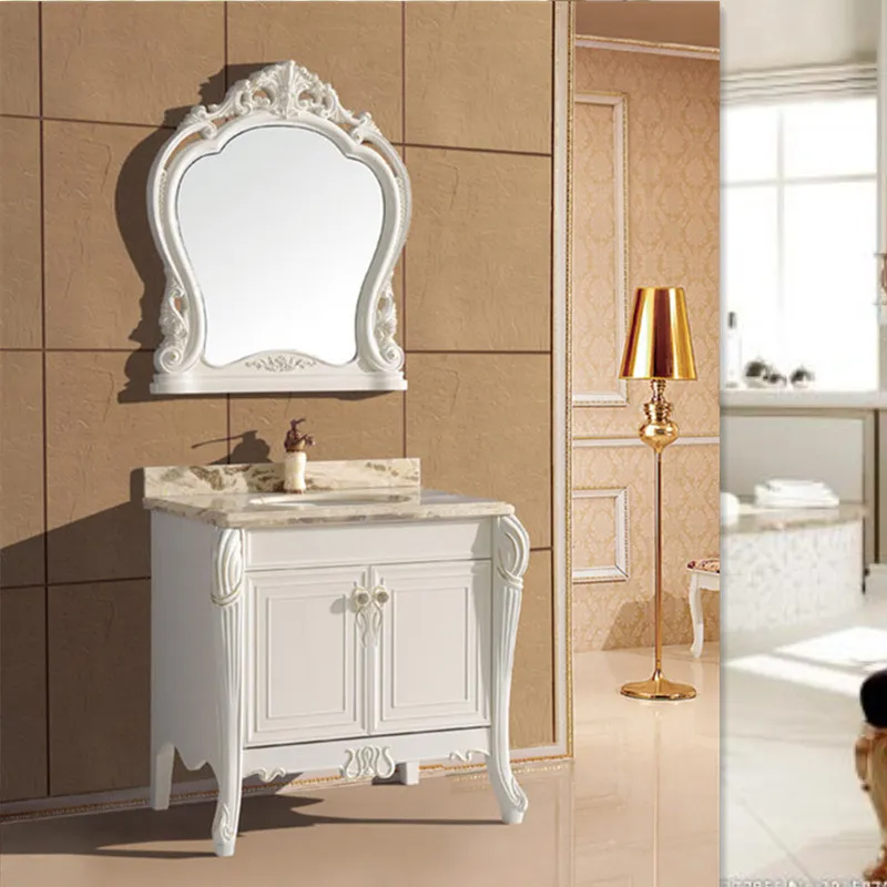 Decent Floor Mounted Bathroom Vanity Bathroom Vanity Cabinet Plywood Wood + Plywood with Mirror Modern with Led Light Solid