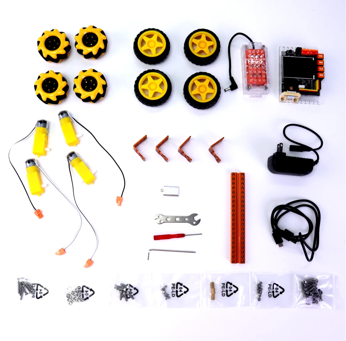 K210 Mainboard 4WD Mecanum Wheel Smart Robot Artificial Intelligence Robot DIY Kit Coding For Kids