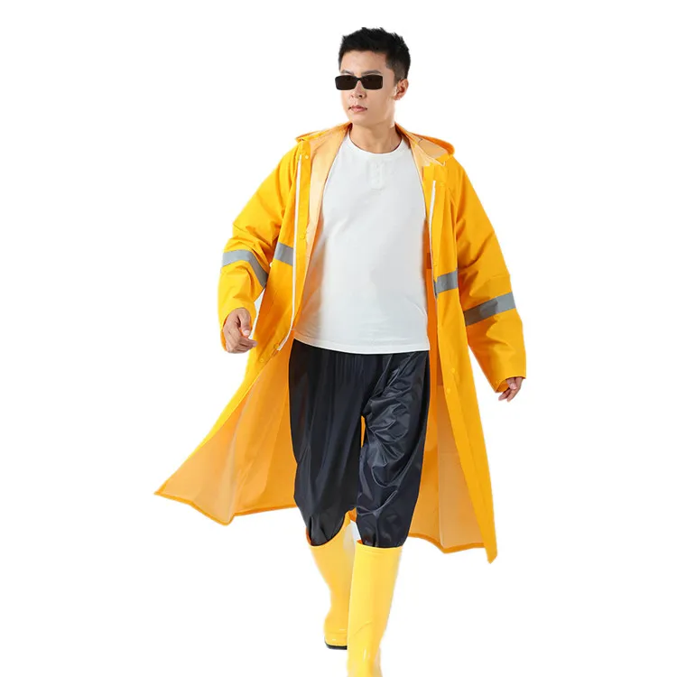 Custom Raincoat Adult Waterproof Raincoat Impermeable PVC Polyester Raincoats Rainsuit Jacket for Outdoor Work Rain Gear