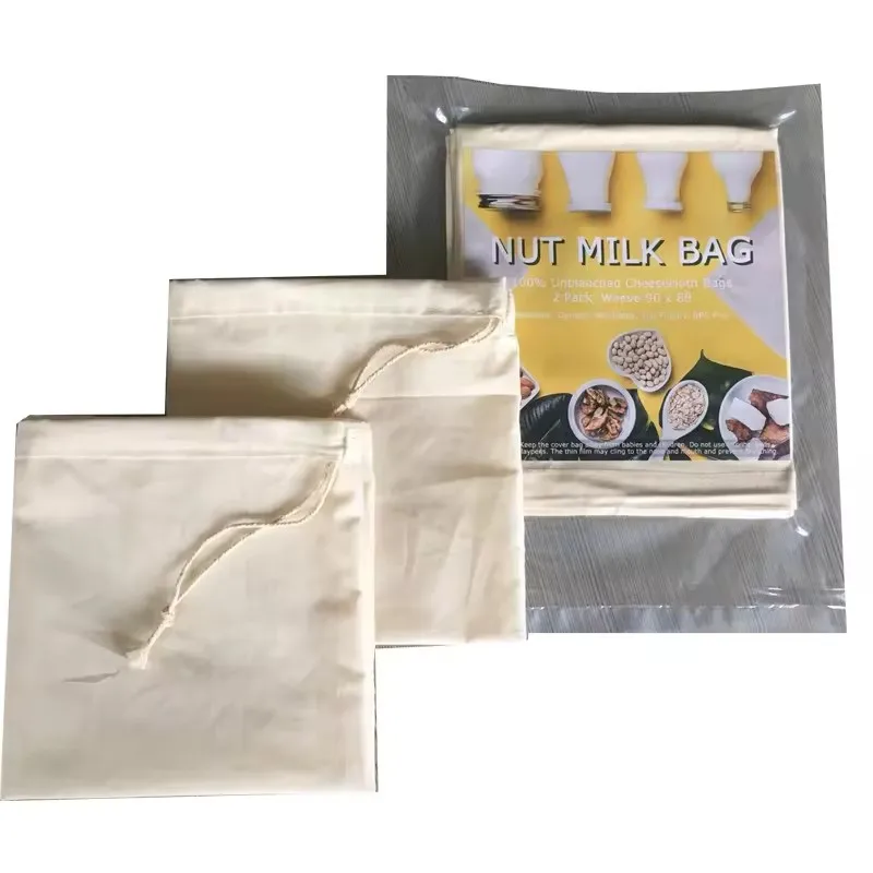 Hot selling Custom Print Logo Cheesecloth Nut Milk Bag Unbleached Food Filter Hunting Meat Bag 100% Cotton For Hunting Game Bag