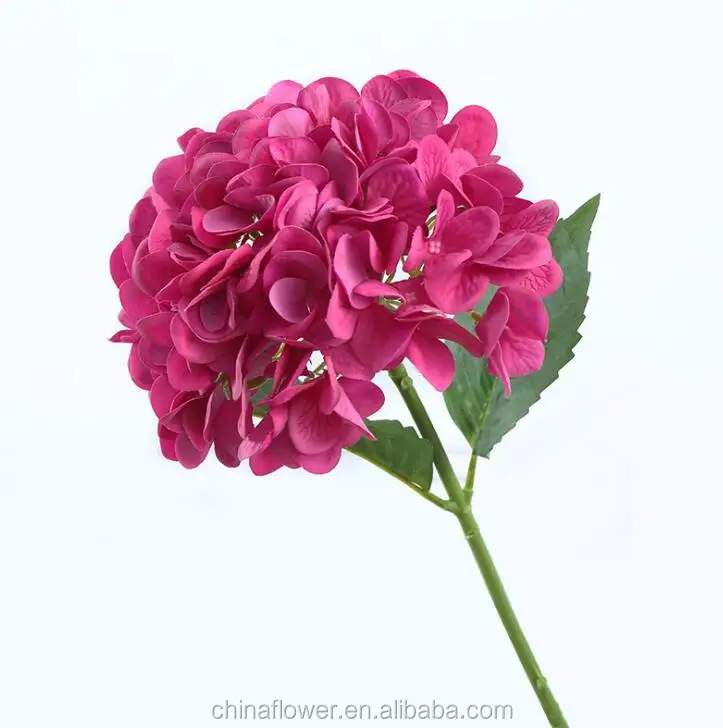 FC3008 Artificial flowers  silk hydrangea bunch for wedding decoration