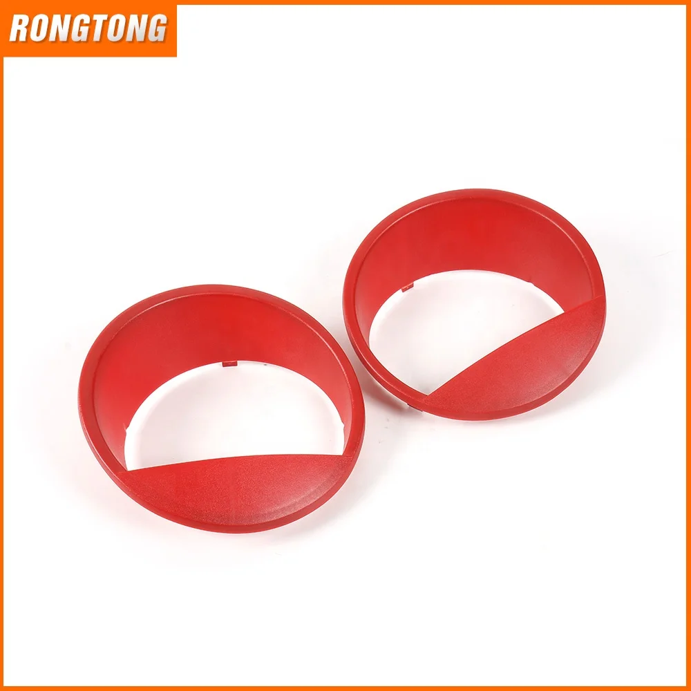 Newest Arrival Red ABS Birds Headlight Cover Front Headlight Trim Cover for Jeep Wrangler 07-16