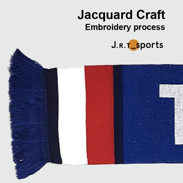 Изготовленный на заказ для поклонников футбола жаккардовые футбольной команды вязаный шарф футбольного клуба поддержки шеи вентилятор веселить