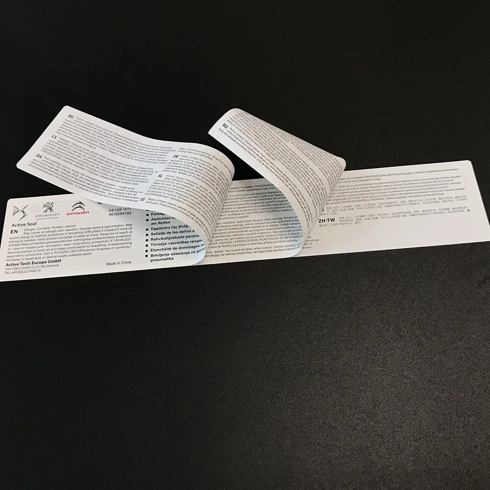 Custom Double layer Adhesive Label Customized Logo Folding Multi-layer Stickers Label for Cosmetic