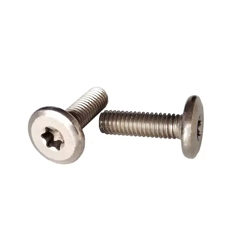Factory wholesale 304 stainless steel centimeter six-petal plum ultra-thin ultra-low flat crystal round head bolts and screws