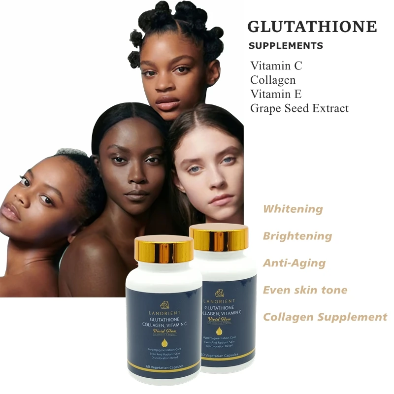 Gluta White Gelules Pour Blanchiment De La Peau Dietary Supplement for Lightening Black Skin