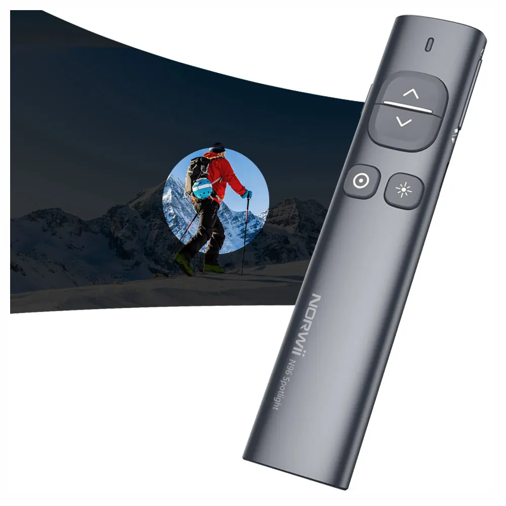 Norwii Spotlight Powerpointer Presenter лазерная указка USB указатель для проектора Air Mouse перезаряжаемая 5 мВт